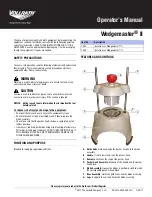 Vollrath Wedgemaster II 700-1 Operator'S Manual предпросмотр