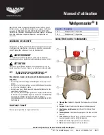 Preview for 3 page of Vollrath Wedgemaster II 700-1 Operator'S Manual