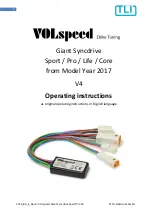 VOLspeed Giant Syncdrive Core Operating Instructions Manual preview