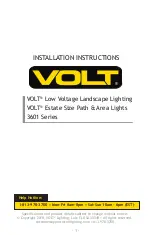 Preview for 1 page of Volt 3601 Series Installation Instructions Manual