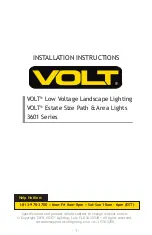 Volt 3601 Series Installation Instructions Manual предпросмотр