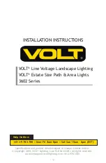 Volt 3602 Series Installation Instructions Manual предпросмотр