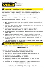 Preview for 2 page of Volt 510 Series Installation Instructions Manual