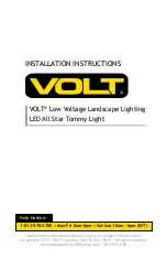 Предварительный просмотр 1 страницы Volt All-Star Brass Tommy Light Installation Instructions