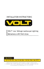 Предварительный просмотр 1 страницы Volt Belladonna LED Path/Area Installation Instructions Manual