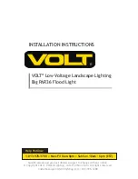 Предварительный просмотр 1 страницы Volt Big PAR36 Installation Instructions Manual