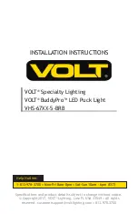 Preview for 1 page of Volt BuddyPro VHS-67 5-BRB Series Installation Instructions