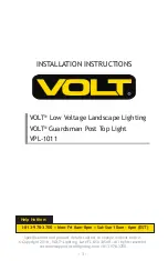 Предварительный просмотр 1 страницы Volt Guardsman VPL-1011 Installation Instructions Manual