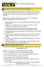 Предварительный просмотр 2 страницы Volt LED Top Dog Tommy Light Installation Instructions Manual