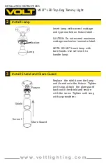 Preview for 4 page of Volt LED Top Dog Tommy Light Installation Instructions Manual