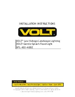 Предварительный просмотр 1 страницы Volt Low Voltage Landscape Lighting Installation Instructions Manual