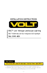 Volt RGBW Max All-Star VAL-2045-ABK Installation Instructions Manual предпросмотр