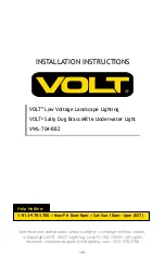 Volt Salty Dog Brass MR16 VWL-704-BBZ Installation Instructions Manual предпросмотр