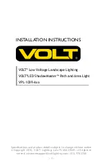 Предварительный просмотр 1 страницы Volt ShadowMaster VPL-1039 Series Installation Instructions