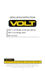 Preview for 1 page of Volt STK-17LI Series Installation Instructions Manual