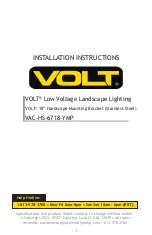 Предварительный просмотр 1 страницы Volt VAC-HS-6718-YMP Installation Instructions Manual