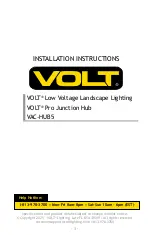 Volt VAC-HUB5 Installation Instructions Manual предпросмотр