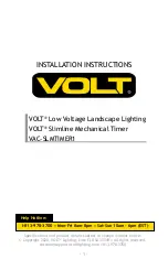 Preview for 1 page of Volt VAC-SLMTIMER1 Installation Instructions