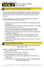 Preview for 2 page of Volt VAL-2006-4-BBZ Installation Instructions Manual