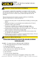 Preview for 2 page of Volt VAL-2010-BBZ Installation Instructions Manual