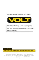 Предварительный просмотр 1 страницы Volt VAL-2011-4-BBZ Installation Instructions Manual