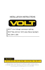 Volt VAL-2044-L-ABK Installation Instructions Manual preview