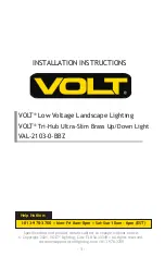 Volt VAL-2103-0-BBZ Installation Instructions Manual предпросмотр