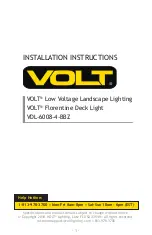 Предварительный просмотр 1 страницы Volt VDL-6008-4-BBZ Installation Instructions Manual