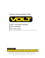 Volt VFL-120V Series Installation Instructions Manual preview