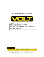 Preview for 1 page of Volt VFL-4001-LI-ABZ Installation Instructions Manual