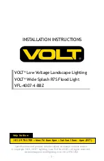 Предварительный просмотр 1 страницы Volt VFL-4007-4-BBZ Installation Instructions Manual