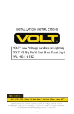 Preview for 1 page of Volt VFL-4501-4-BBZ Installation Instructions Manual