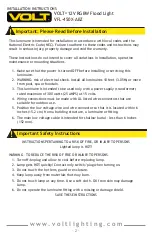 Предварительный просмотр 2 страницы Volt VFL-450X-ABZ Installation Instructions Manual