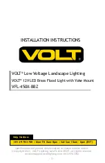 Preview for 1 page of Volt VFL-450X-BBZ Installation Instructions