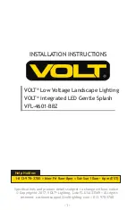 Preview for 1 page of Volt VFL-4601-BBZ Installation Instructions Manual