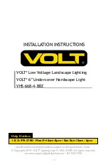 Предварительный просмотр 1 страницы Volt VHS-668-4-BBZ Installation Instructions