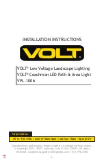 Предварительный просмотр 1 страницы Volt VPL-1006 Installation Instructions Manual