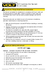 Preview for 2 page of Volt VPL-1011-4-BBZ Installation Instructions Manual