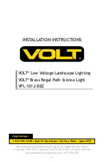 Предварительный просмотр 1 страницы Volt VPL-1012-BBZ Installation Instructions