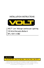 Предварительный просмотр 1 страницы Volt VPL-1041-4-BBZ Installation Instructions Manual