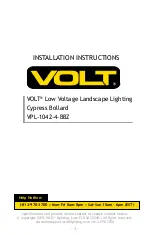 Preview for 1 page of Volt VPL-1042-4-BBZ Installation Instructions Manual