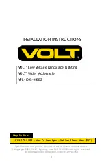 Preview for 1 page of Volt VPL-1043-4-BBZ Installation Instructions Manual