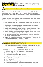 Preview for 2 page of Volt VPL-1044-4-BBZ Installation Instructions Manual