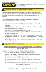 Preview for 2 page of Volt VPL-1047-4-BBZ Installation Instructions Manual