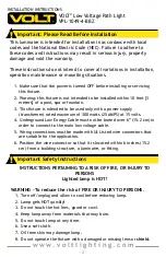 Preview for 2 page of Volt VPL-1049-4-BBZ Installation Instructions Manual