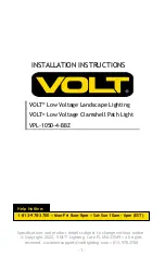 Preview for 1 page of Volt VPL-1050-4-BBZ Installation Instructions Manual