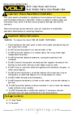 Preview for 2 page of Volt VSAC-PANEL1-SBK Installation Instructions Manual