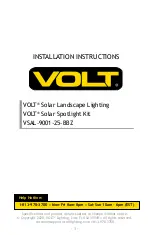 Volt VSAL-9001-25-BBZ Installation Instructions Manual предпросмотр