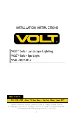 Preview for 1 page of Volt VSAL-9002-BBZ Installation Instructions