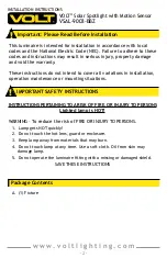 Preview for 2 page of Volt VSAL-9003-BBZ Installation Instructions Manual